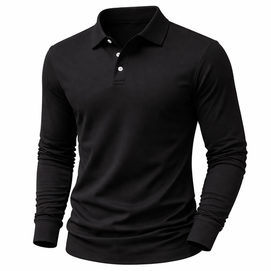 Slim Fit Long Sleeve Polo Shirt