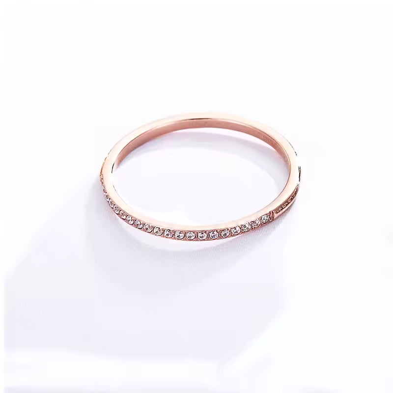 Minimalist Rose Gold Stone Ring