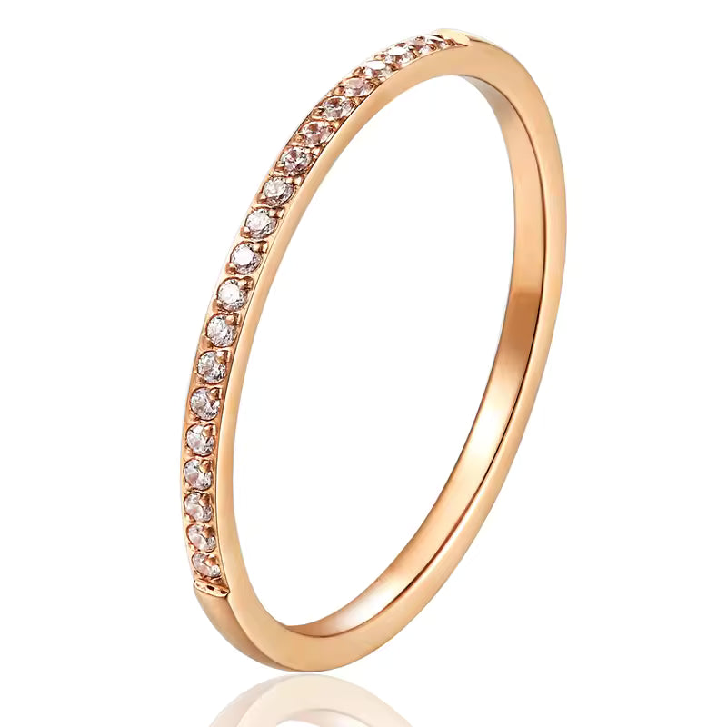 Minimalist Rose Gold Stone Ring