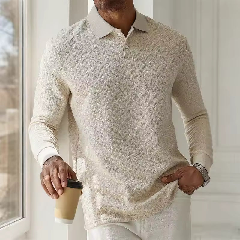 Minimalist Long Sleeve Polo Top