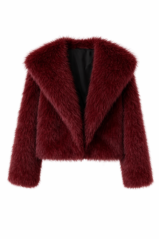 Women’s Cropped Faux Fur Jacket