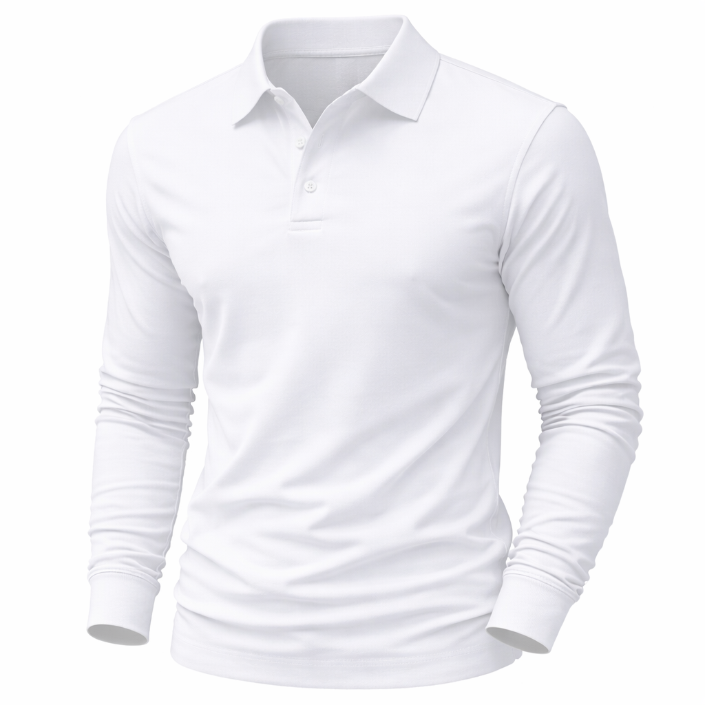 Slim Fit Long Sleeve Polo Shirt